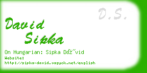 david sipka business card